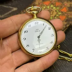 ALTIN KAPLAMA KÖSTEKLİ CEP SAATİ