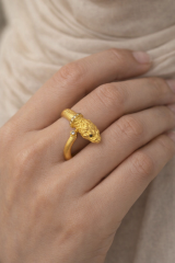 PIRLANTA TAŞLI EL YAPIMI 24 AYAR ALTIN YÜZÜK