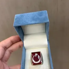 AY YILDIZ TEMALI MİNELİ GÜMÜŞ YÜZÜK