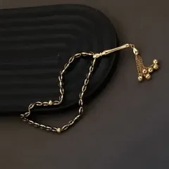 SİYAH MİNELİ ALTIN TESPİH