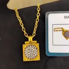 2,30 CARAT ELMASLI 22 AYAR ALTIN KOLYE