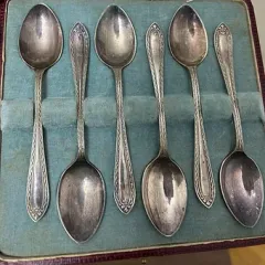 Avrupa Üretimi Gümüş Kaplama Kaşık Takımı