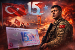 24 Ayar Altın Kaplama 15 Temmuz Hatıra Banknot