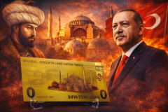 24 Ayar Altın Kaplama Ayasofya Camii Hatıra Banknot