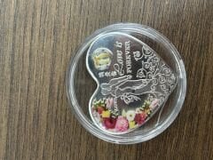 Kalp ve Aşk Temalı Gümüş Kaplama Madalyon