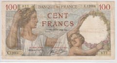 Fransa 1940 Yılı 100 Frank