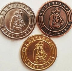 Mevlana Temalı 3’lü Hatıra Madalyon Takımı