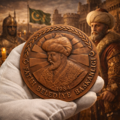Fatih Sultan Mehmed Portreli Bronz Madalyon