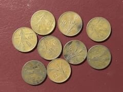 TC Bronz 10 Kuruş Madeni Para Lotu