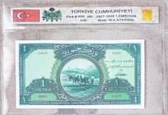 Türkiye Cumhuriyeti 1.Emisyon 1 Livre Özel Koruma Föyünde