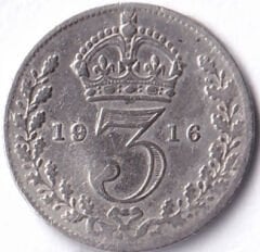 İNGİLTERE GÜMÜŞ 3 PENCE 1916 YILI