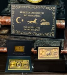 1927 Yılı 5 Livre Hatıra Banknot – 24 Ayar Altın Kaplama