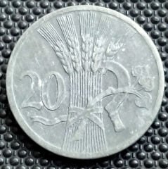 Bohemya Ve Moravya 20 Heller 1941 Yılı