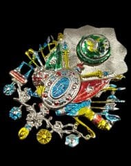 Osmanlı Arması Motifli Gümüş Kaplama Rozet