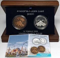 Ayasofya Camii Gümüş Ve Bronz Hatıra Para Seti