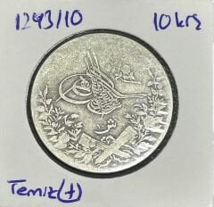 Sultan 2.Abdülhamid Gümüş Mısır 10 Kuruş 1293/10 Yılı