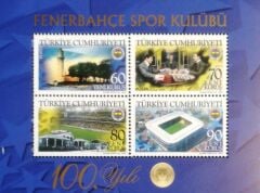 Fenerbahçe Spor Kulübü 100. Yılı Damgasız Blok Pulları