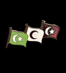 Osmanlı Hilal-i Ahmer ( Kızılay ) & Osmanlı Sancağı Mine Rozeti