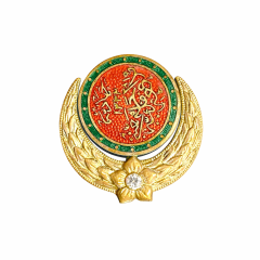 Orijinal Müdafaa-i Milliye Cemiyeti Rozeti 1332 (1916) Yılı Değerli Taş Montürlü