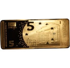 Altın Kaplama 5 Euro Külçe Şeklinde Hatıra Madalyon