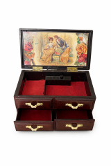 Antika Laternalı (Müzikli) Çekmeceli Takı Kutusu