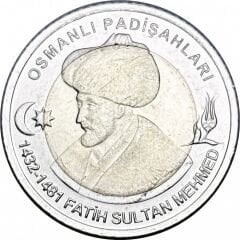 Fatih Sultan Mehmed 1 Lira 2024 Yılı Bimetal