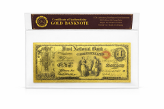 Amerika 1 Dolar 1875 Yılı Altın Kaplama Hatıra Banknot