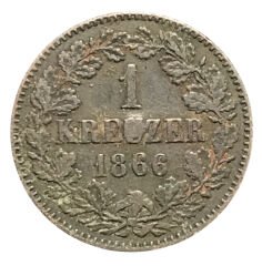 Baden Dükalığı 1 Kreuzer 1866 Yılı