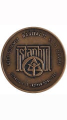 1996 Yılı Habitat II Kent Zirvesi Darphane Hatıra Bronz Parası