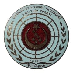 Kore Savaşı Türk Tugayı Mineli Rozeti 1954 Yılı